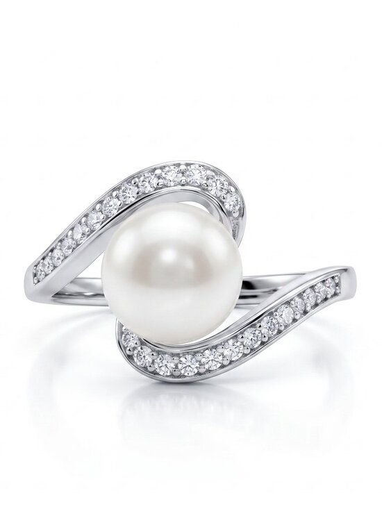 Charmed Aroma Jewelry - Pearl Ring, 925 Sterling Silver Charmed Aroma 2017
